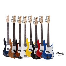 Glarry Burning Fire 4 Strings Electric P Electric Acoustic Bass Guitar