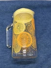 Vintage Pyrex Juice Carafe/Pitcher Lemon & Orange Slice Rare Handle Pitcher