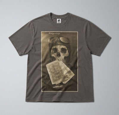 100% Cotton Tee - Regular Fit - Unisex - WW1 Memento Mori Print - Macabre Skull