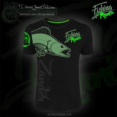 T-shirt Hotspot Design Fishing Mania "Zander" "size XL" - Photo 1/4