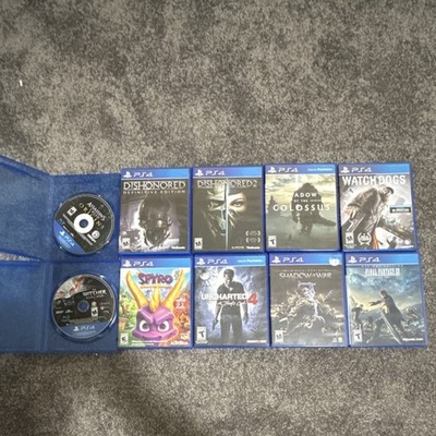 Sony Activision PlayStation PS4 Game Lot Spyro Uncharted Dishonored Watch Dogs