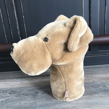 DAPHNE Yellow Lab Dog Golf Club Driver Head Cover Golden Puppy Plush EXCELLENT