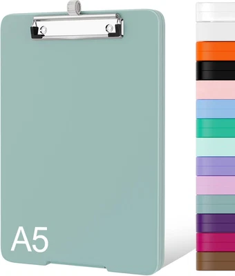 Piasoenc Kleines Klemmbrett mit Aufbewahrung, A5-Organisationsbox mit Stifthalte