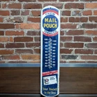 Mail Pouch Tobacco Chew Thermometer Sign Vintage 39" Tin+Metal Works USA ⭐