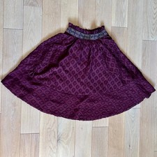 Anthropologie by Maeve Midi-Skirt A-Line Burgundy Size 0