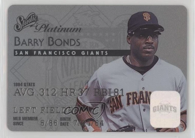 1995 Studio Platinum Plastic Stock Barry Bonds #7