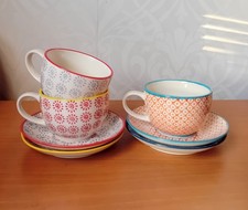 Nicola Spring cup x3 and saucer x4 set NEW