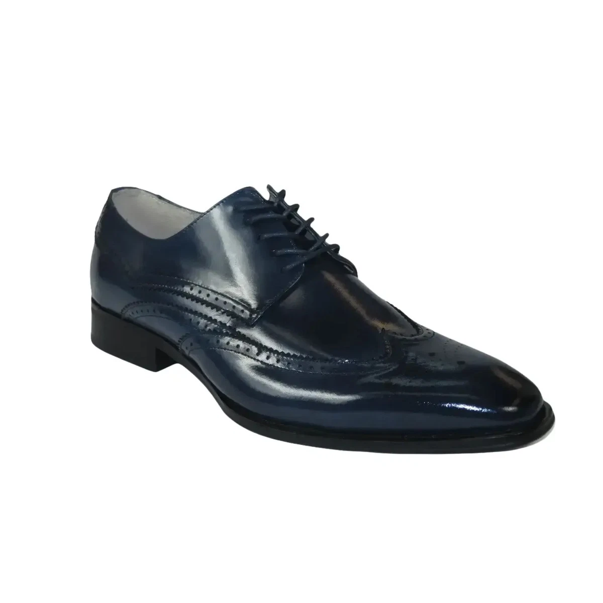 Blue Leather Upper Dress Shoes for Men for Sale - eBay