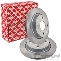 2X febi bilstein Bremsscheiben 253Mm Voll Hinten Passend FüR Ford Fiesta |