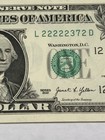 6 Of A Kind 2’s First 5 In A Row Fancy Serial Number 2021 $1 Dollar Note — photo 1