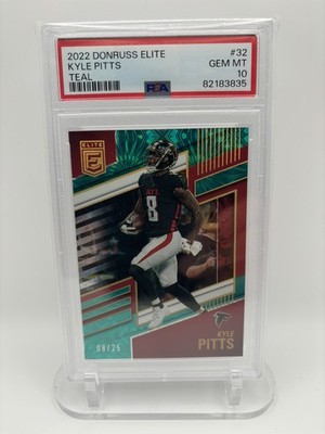 2022 Panini Donruss Elite Kyle Pitts #32 Teal /25 PSA 10