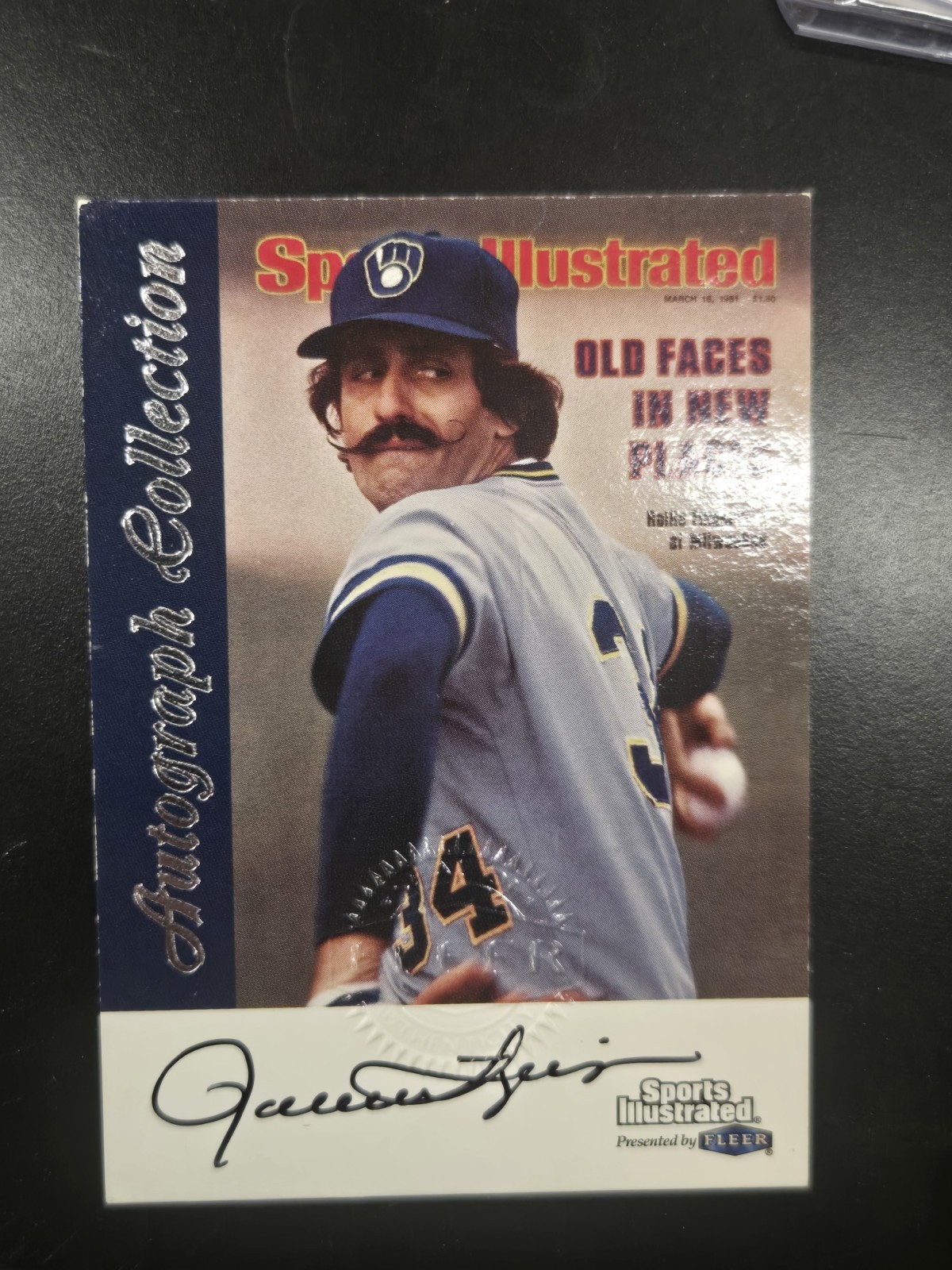 Rollie Fingers Baseball Cards 1999 Sports Illustrated Greats of the Game Autographs trading card — raw and PSA graded price guide