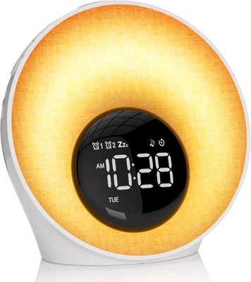 Sunrise Alarm Clock, White Noise Sleep Sound Machine for Bedroom, Wake Up Light