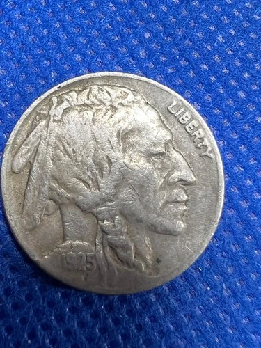 1925 S Buffalo nickel five cent US Fine coin #662
