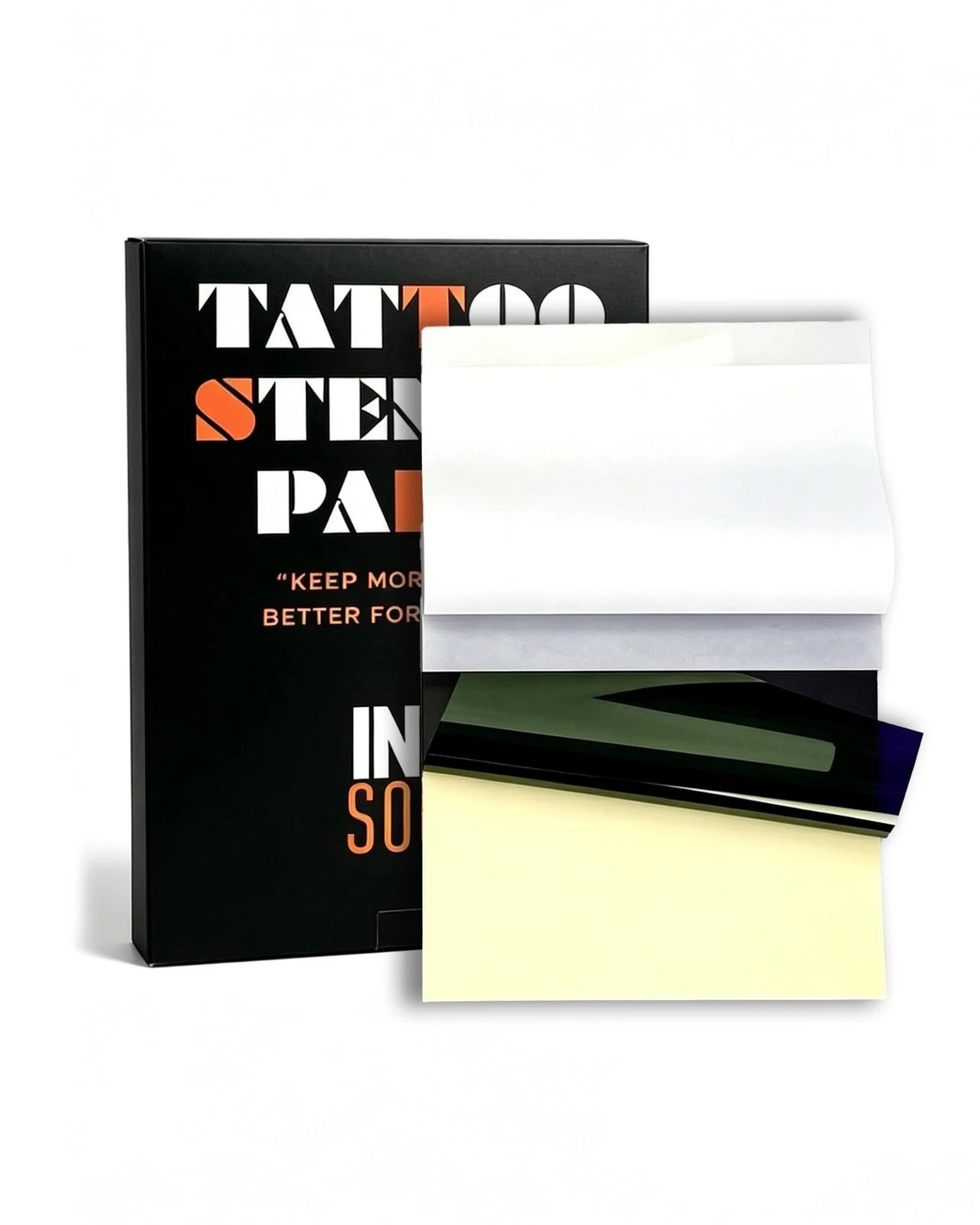 100 Sheets Tattoo Transfer Paper A4 Size 8.27" x 11.81" for Crisp Stencils & Des image 2