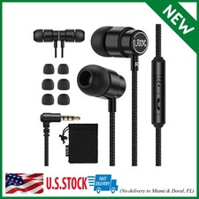 Wired Earphones w/Microphone Rider Wired Earbuds Braided Cable In Ear Headphone