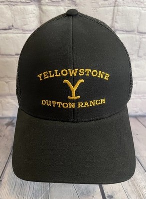 Yellowstone Dutton Ranch, Black Trucker Hat, Adjustable Snap Back New Paramount