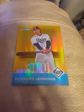 2010 Bowman Chrome Topps 100 Prospect Gold Refractor /50 Desmond Jennings #TPC22