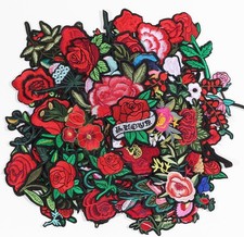 60Pcs Flower Embroidered Patches Random Assorted Styles 60PCS Flowers Set