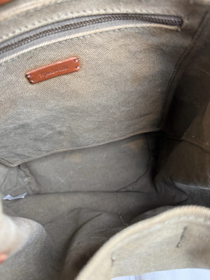 Mochila Mochila MADEWELL J Crew de Lona y Cuero Estilo Militar Talla Mediana Foto 3 de 4