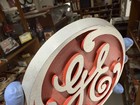Vtg Antique GE General Electric Cast Aluminum Plaque Emblem  Nos Rare — photo 4