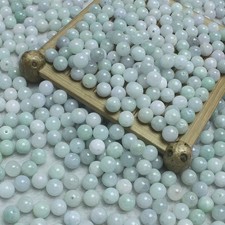50pcs Real Natural Perfect Jade Jadeite 8mm Round Loose Beads Jewelry Diy