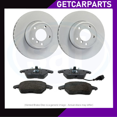 Front Vented Brake Discs/Pads Fits VW Golf Estate 2009-2014 1.4/1.6/2.0