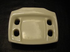 White Porcelain Vintage Toothbrush  Tumbler Holder Wall Mount No Hardware