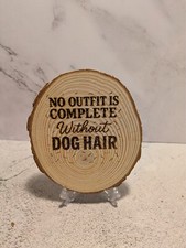 Laser Engraved Wood Slices Approximately 3.8 to 4.7 Inches New Handmade