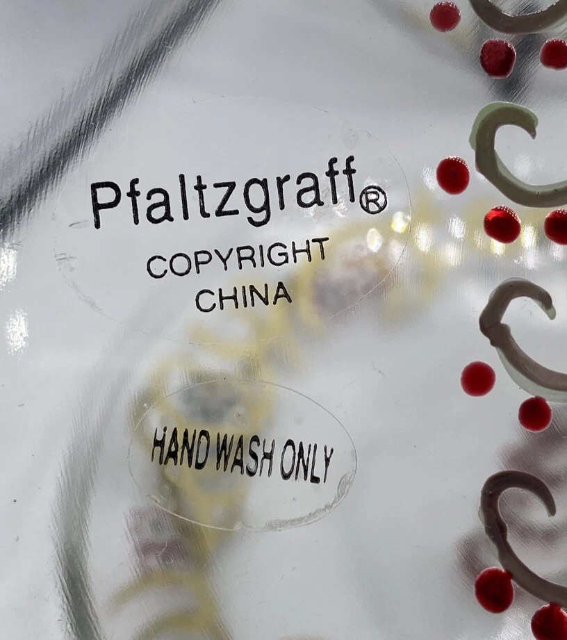 Juego de 8 platos de postre/ensalada transparentes para árbol de Navidad y oro de vacaciones Pfaltzgraff Foto 2 de 4