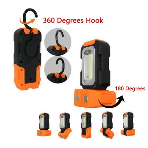 Hand COB LED Flashlight Magnetic work light Lamp For Car repair camping Hiking - Picture 2 of 6