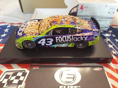 2022 Erik Jones #43 RARE Focus Factor Darlingt Win Color Chrome Elite 1:24 1OF39
