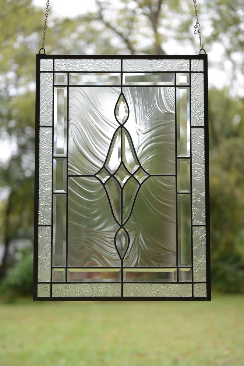 Beveled glass window sale panels