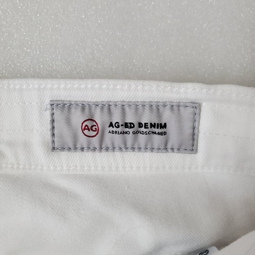 AG Jeans Ex Boyfriend Slouchy Slim Jeans Women's Sz 28 White Cropped - Picture 10 of 12