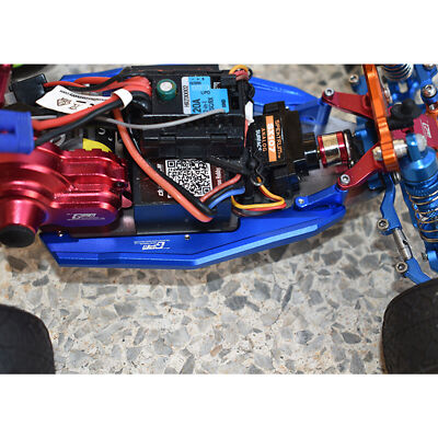 GPM Aluminum Front Bumper With D-Rings & Skid Plate For Losi 1/18 Mini-T 2.0 Stadium Truck - 5-Pc Set Black