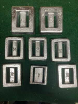 24lbs Lead Dive Weights SCUBA - Two 5lb, Three 3lb, Two 2lb & One 1 lb weights