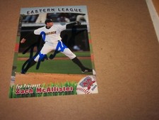 ZACH MCALLISTER SIGNED AUTOGRAPHED 2009 EASTERN LEAGUE TOP PROSPECT CARD        