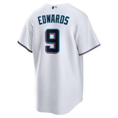 Miami Marlins Xavier Edwards #9 Nike Men's White 2025