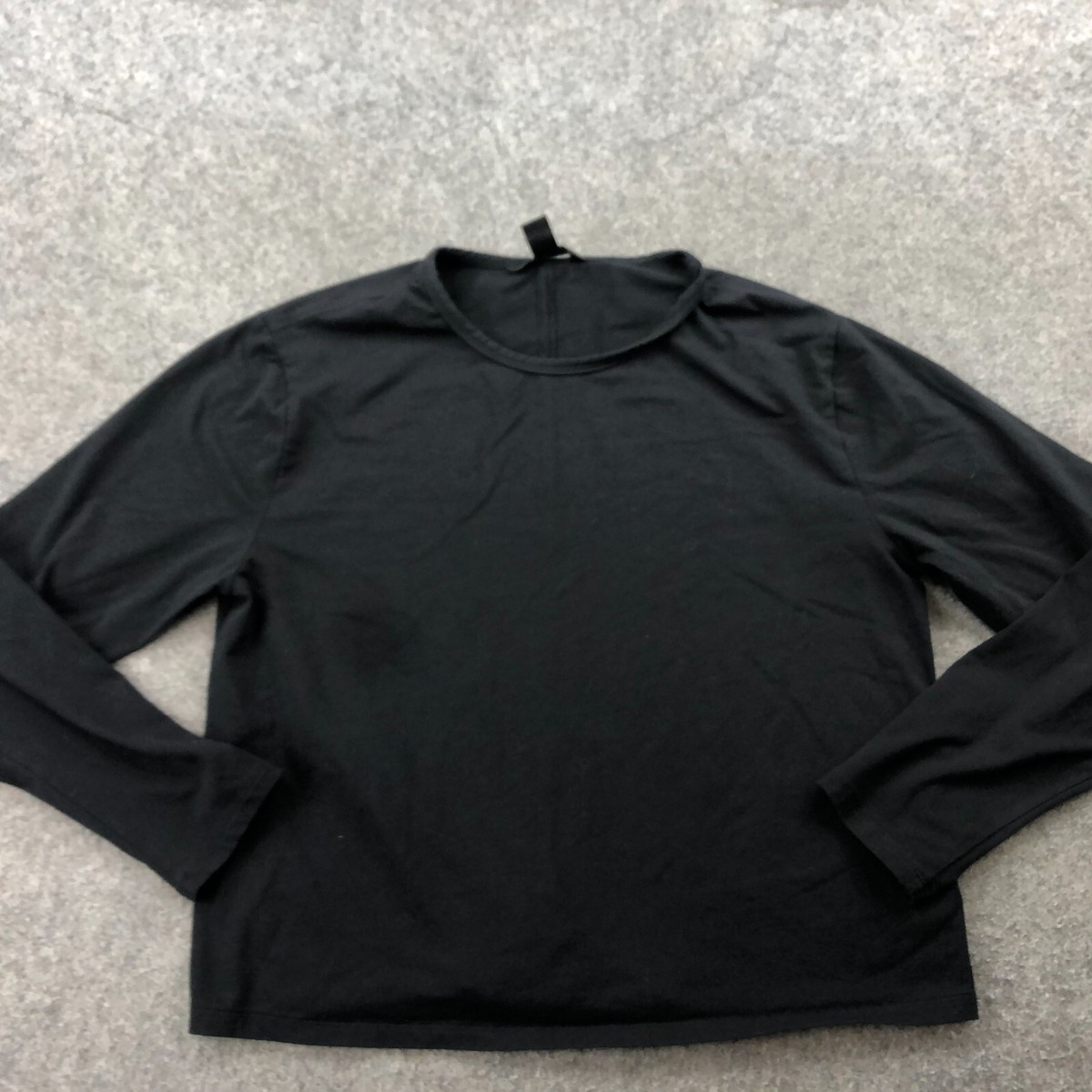 シャツ Athleta Top Womens Large Black Long Sleeve Gym Casual Workout