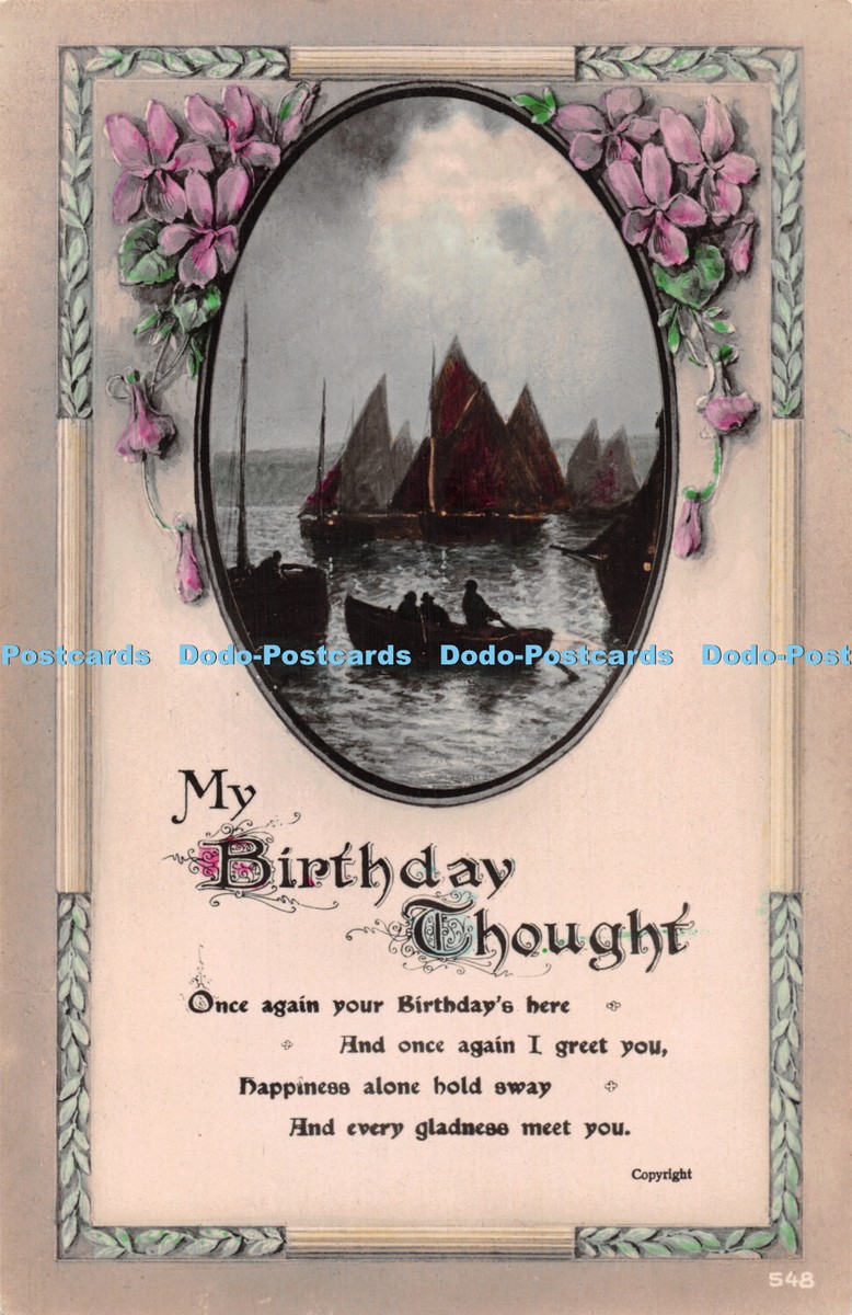 R432161 My Birthday Thought Sailing boat RP | eBay