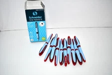 Schneider One Hybrid N Rollerball Pens – Red Ink, 0.5mm Needle Tip – Box of 10 –