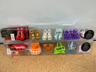 Lot of 12 Rainbow High Mini Accessories Studio Shoes And Bags Sealed New NIP