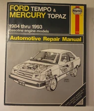 Haynes Auto Repair Manual Ford Tempo & Mercury Topaz 1984 thru 1994 36078 (1418)