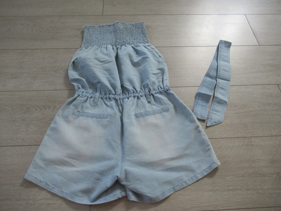 Combinaison short bleu clair délavé bustier taille 36 Mim - Photo 2/3