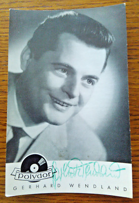 Antike Starfoto-Autogrammkarte ''Gerhard Wendlang'', 50er Jahre