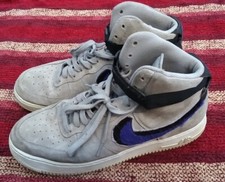 Nike Air Force 1 High LV8 'Chenille Fluff Swoosh' Shoe Size 12 Grey 806403-015