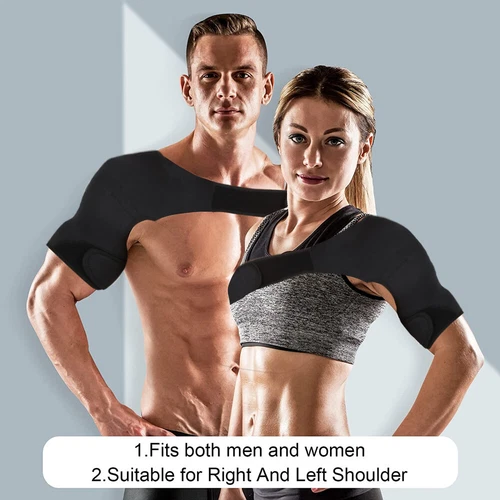 Shoulder Brace Support Compression Sleeve Torn Rotator Cuff Joint Pain Relief - Imagen 11 de 15
