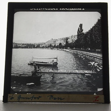 Hafen Fotoplatte Um 1920-1930 Glas Positiv Glas Dia 8,5 cm X 8, 5 cm