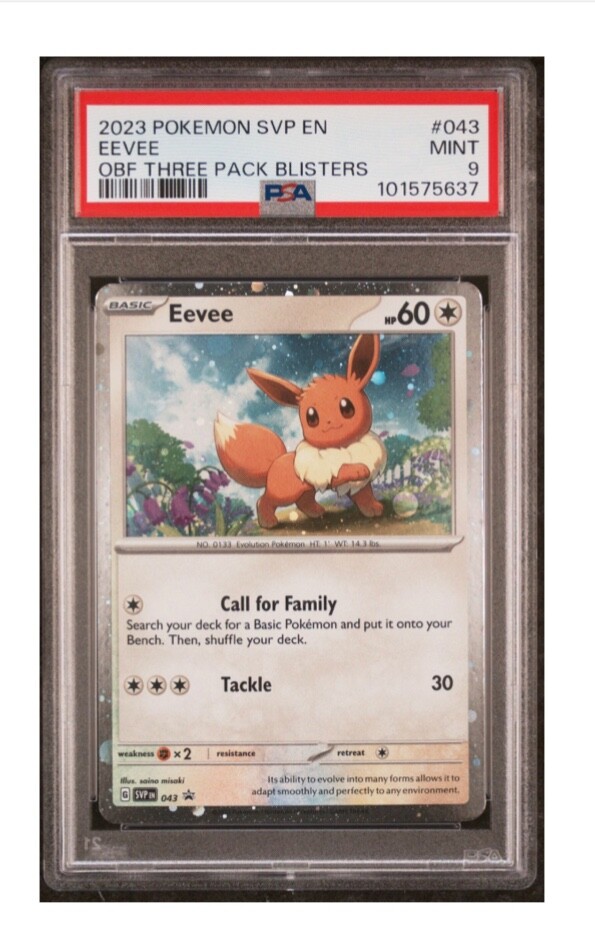 PSA 9 MINT 2023 POKEMON SVP EN-SV BLACK STAR PROMO 043 EEVEE
