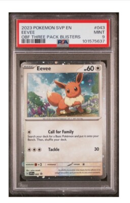 PSA 9 MINT 2023 POKEMON SVP EN-SV BLACK STAR PROMO 043 EEVEE